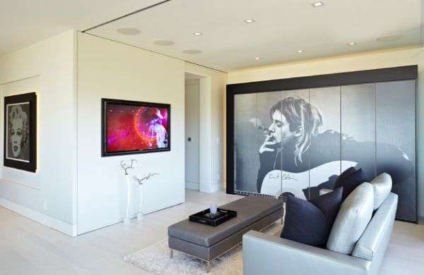 Modern-living-area-featuring-the-rock-legend-Kurt-Cobain