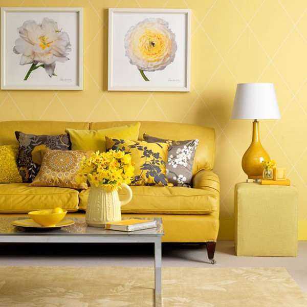 sarı renk ev dekorasyonu