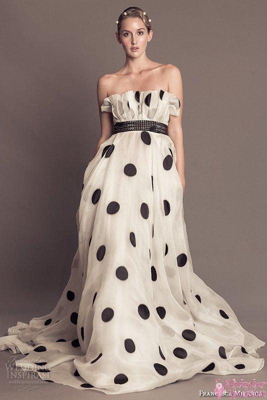 francesca-miranda-fall-2016-bridal-strapless-crumb-catcher-straight-across-neckline-polka-dots-a-line