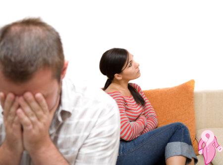 angry couple sitting on sofa