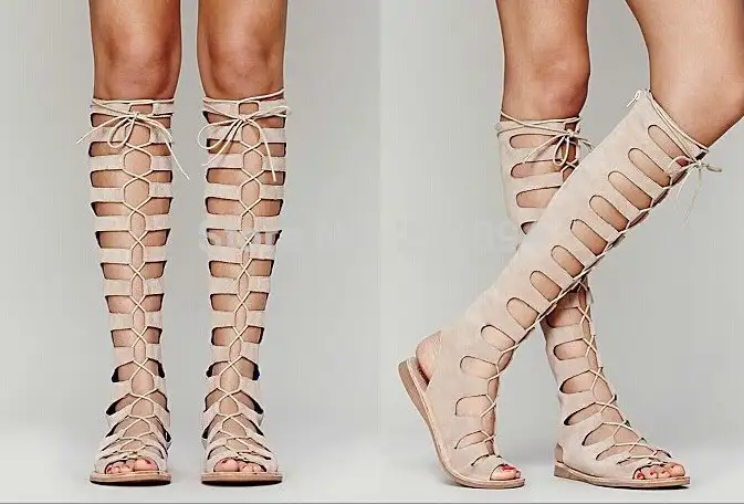 2015-New-Summer-Flat-Women-Boots-Suede-Lace-Up-Knee-High-Gladiator-Sandals-Motorcycle-Boots-for.webp