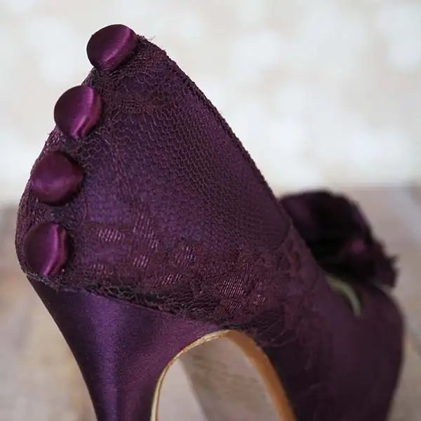 Aubergine-Purple-Wedding-Shoes-High-Heel-Lace-Flowers-Buttons-Custom-Design-2.webp