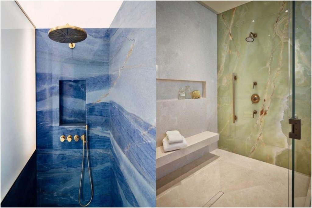 banyo mermer tasarim dekorasyon jpg 2022 Yılında Evinizde Denemek İsteyeceğiniz 10 Banyo Trendi