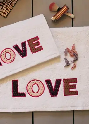 Barine Home - Love Misafir Havlusu - 2'li Set.webp