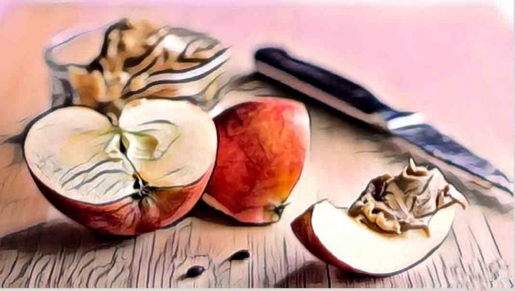 Elma Fıstık Ezmesi Sağlıklı Atıştırmalık