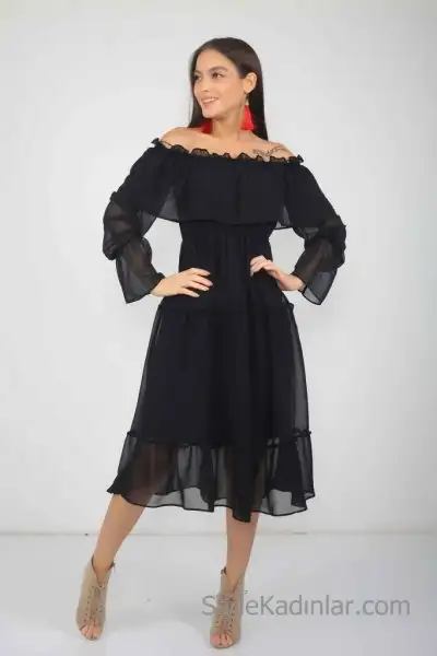 Gunluk-Elbise-Modelleri-Siyah-Midi-Omzu-Acik-sifon-UzunKollu-Firfir-Detayli-683x1024.webp