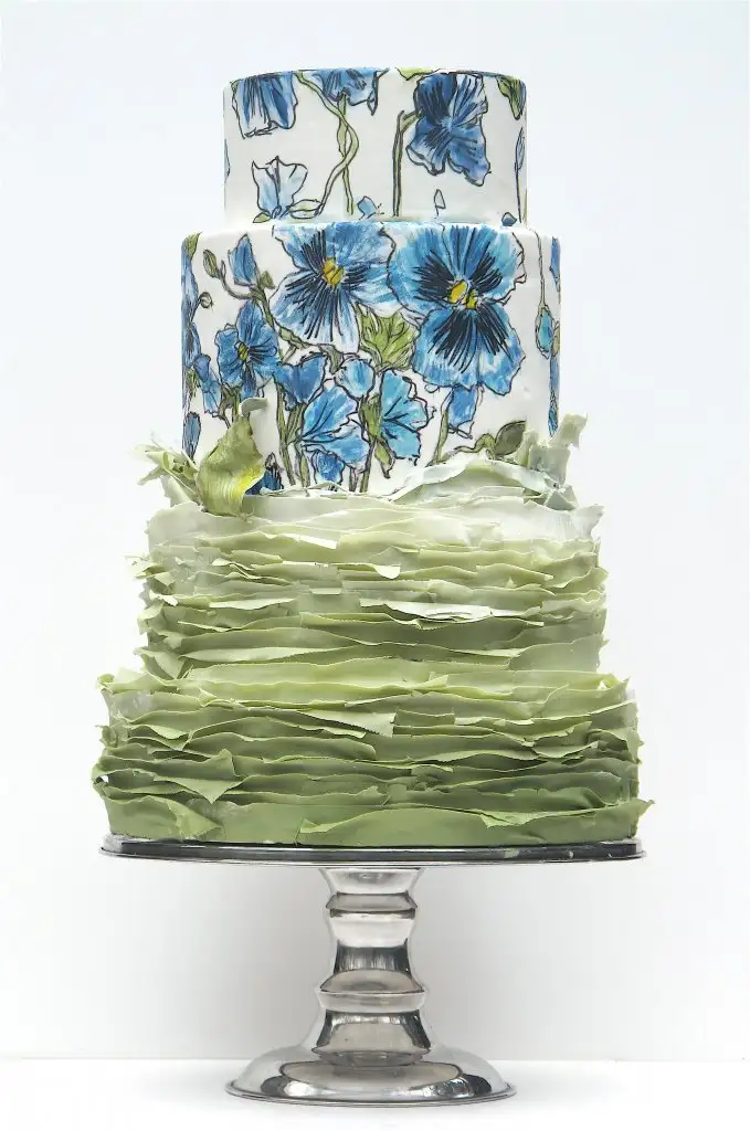 Handpainted-Wedding-Cake-Blue-And-Green.webp