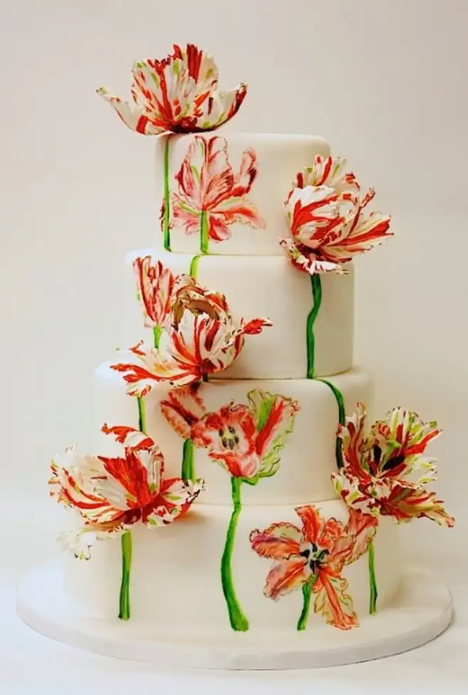 Handpainted-Wedding-Cake-Lilies.webp