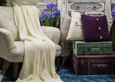 home sweet home battaniye krem.webp