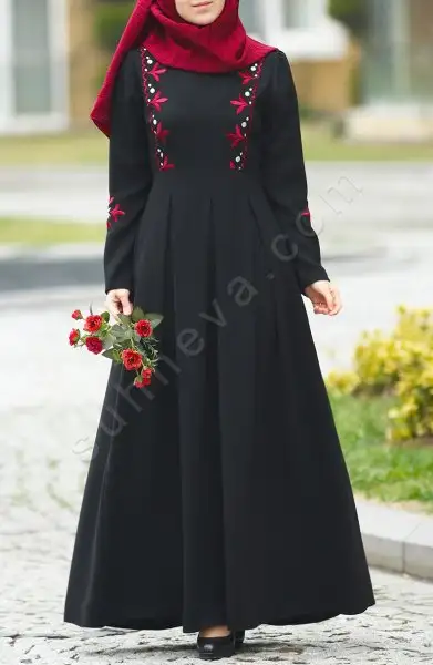 prenses-elbise-cicekli-siyah-9163-15-B.webp