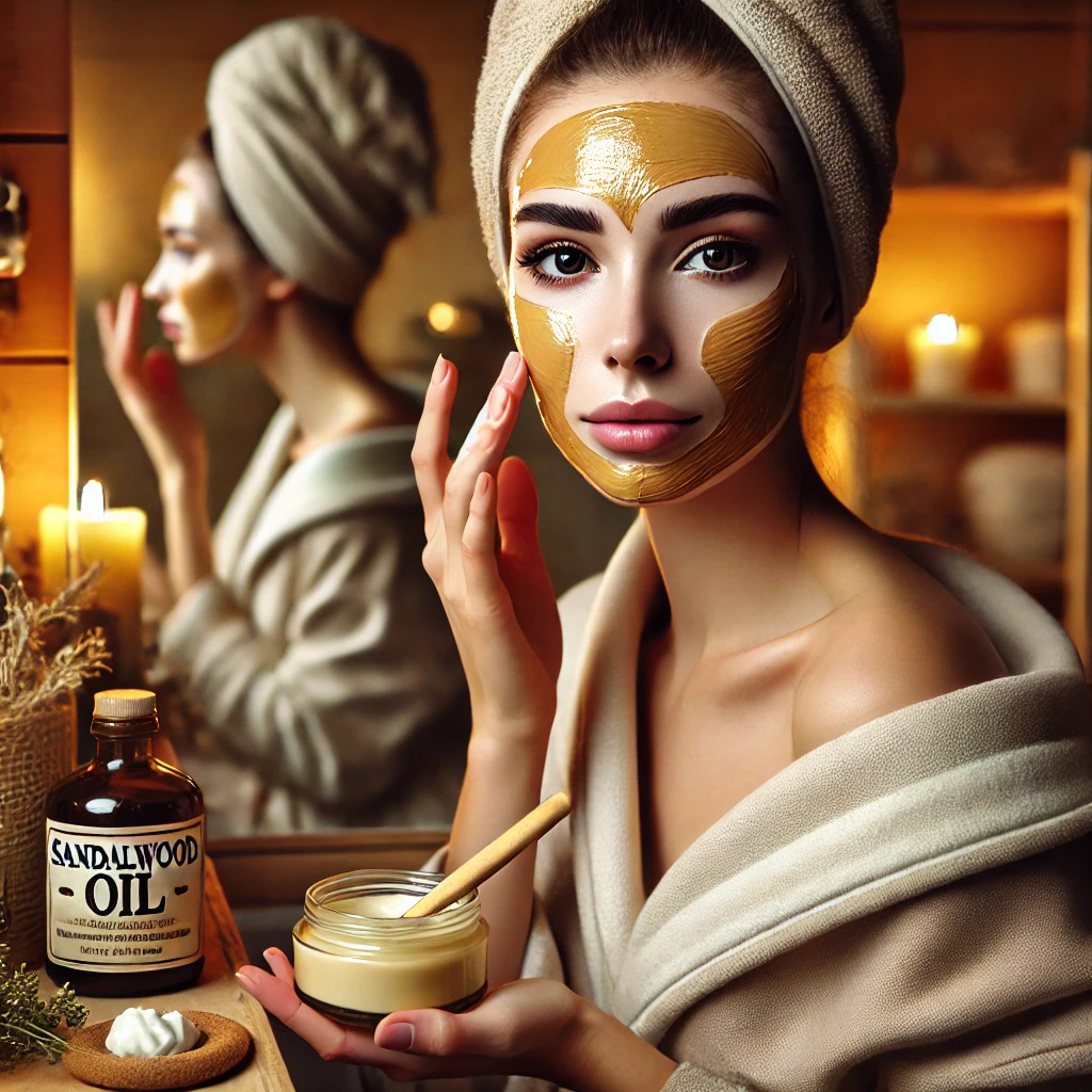 Sandalwood yağıyla yüz maskesi.webp