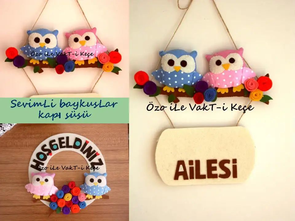 sevimli baykuşlar kapı süsü.webp