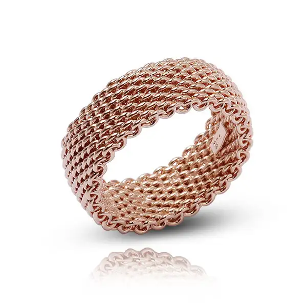 Silver_knitting_ring_rose_gold_mesh_ring.webp