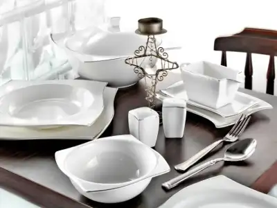 $Karaca- Beyaz Alt&#305;n serisi yemek tak&#305;m&#305;.webp