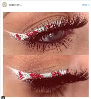 Sıradanlığa son! çizgili eyeliner modası başladı