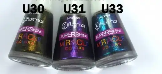 $Flormar Supershine Miracle Colors U30, U31, U33.webp