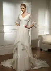 $A-line-Deep-V-neck-Chiffon-Wedding-Dress-4879-1.webp