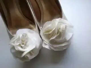 $B Poetic Silk Shoe Clips Wedding Bridal Shoe Idea Solution DIY Budget White.webp
