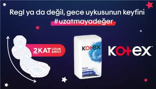 Kotex Ekstra Uzun Gece Pedi