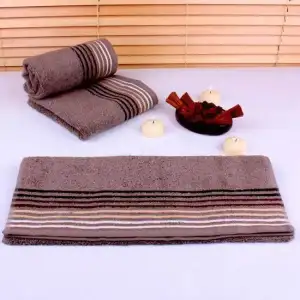 $Cotton Box &#199;izgili El Y&#252;z Havlusu Kahve.webp