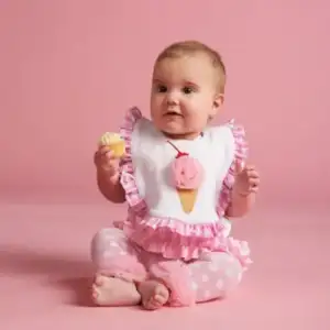 $Mud Pie &#304;ce Cream &#214;nl&#252;k Pembe - 0-12AY.webp