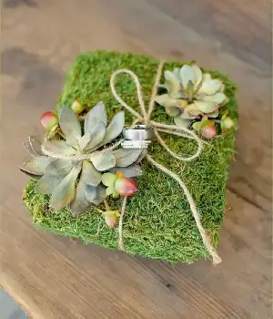 $natural moss wedding ring pillow.webp