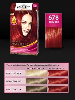 Красная краска для волос 678