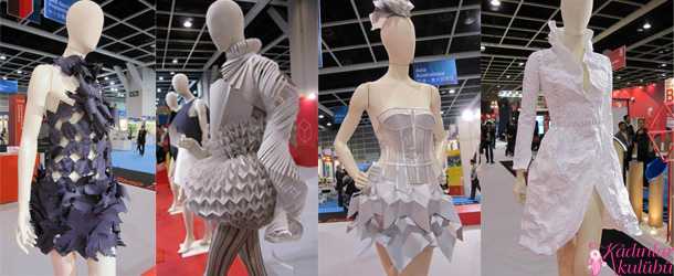 Kağıttan elbise tasarımları