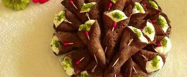 Kakaolu krep külahları tarifi...
