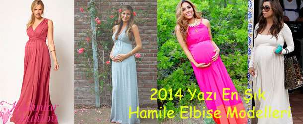 2014 Yazı En Şık Hamile Elbise Modelleri