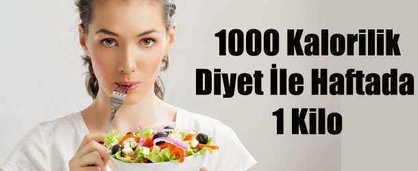 1000 Kalorilik Diyet Listesi