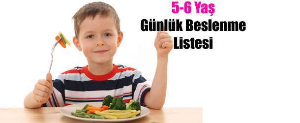 6 Yaş Çocuğun Günlük Örnek Beslenme Menüsü