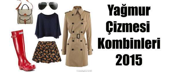 En Şık Yağmur Çizmesi Kombinleri 2015