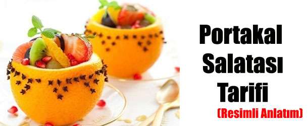 Portakal Çanağında Müthiş Salata Tarifi