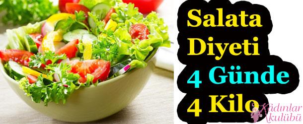 4 Günlük Yeşil Salata Diyeti İle 4 Kilo