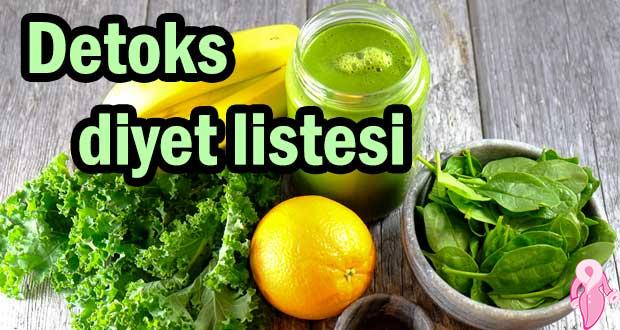 Detoks diyet listesi