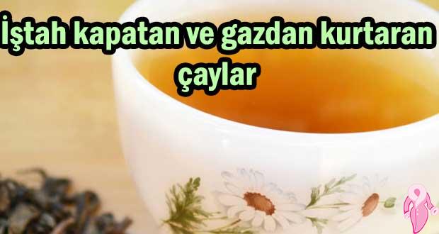 İştah kapatan ve gazdan kurtaran çaylar