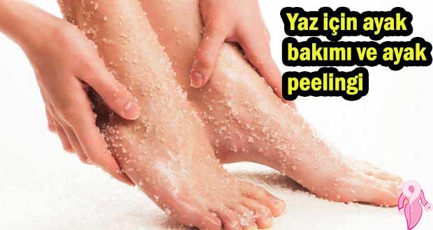 Yaz için ayak bakımı ve ayak peelingi