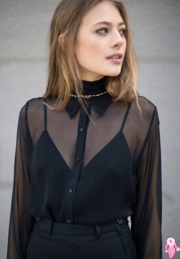 Bu yaz şeffaf üstler moda | 45