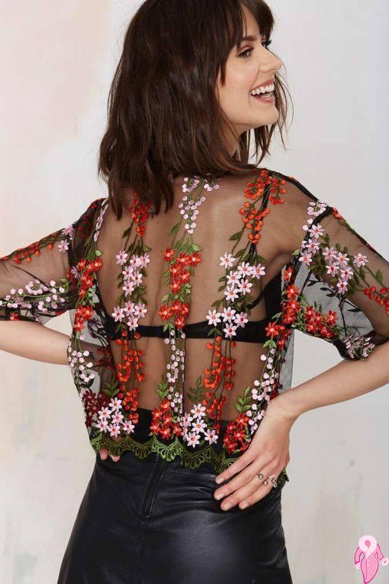 Bu yaz şeffaf üstler moda | 48