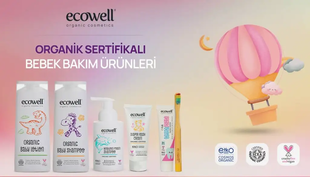 Ecowell Organik Sertifikali Bebek Bakim urunleri.webp